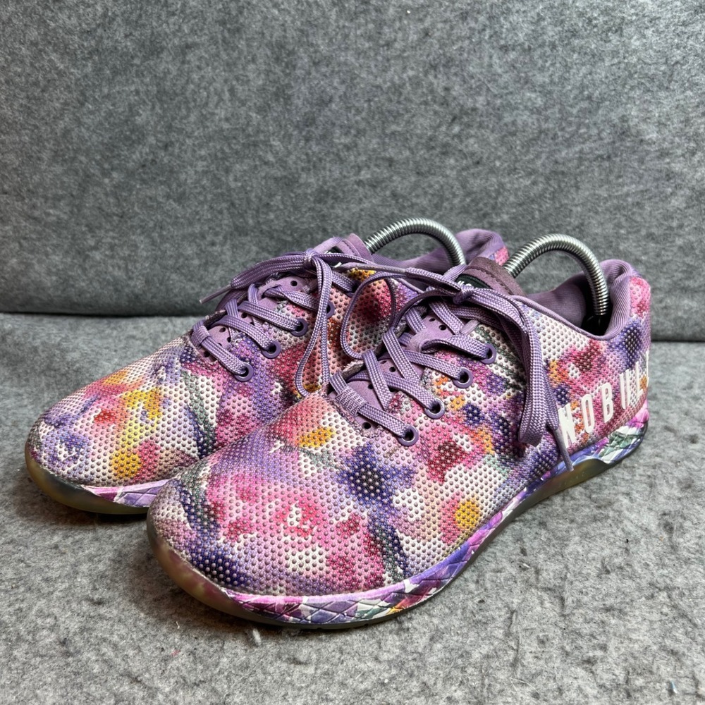NOBULL SuperFabric Purple Floral Training Shoes Womens Cross Fit Sneakers 11.5